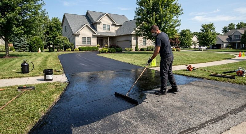 Hot Tar Driveway Sealing in Sarasota, FL