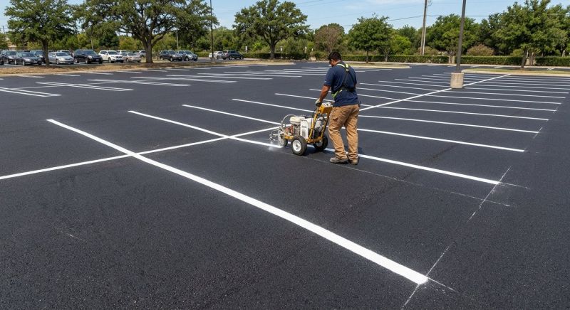 Parking Area Striping in Suwanee, GA